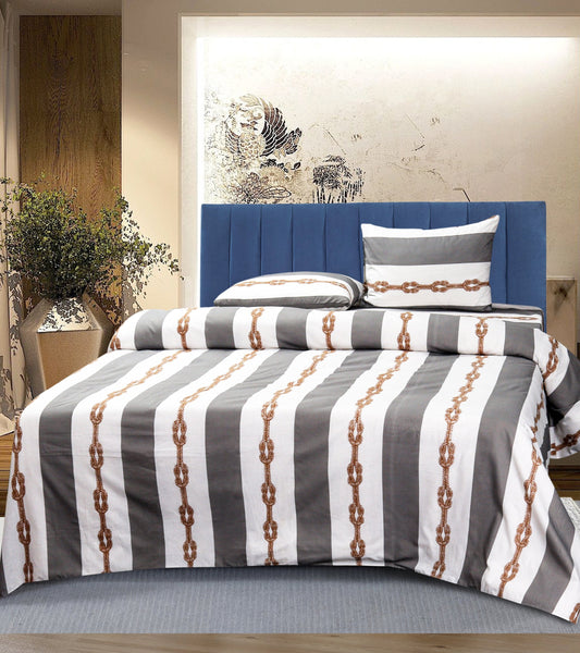 Pure Cotton Bed Sheet Set - Ropes