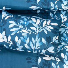 Pure Cotton Bed Sheet Set - Blue Orchid