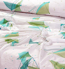 Pure Cotton Bed Sheet Set - Seaglass
