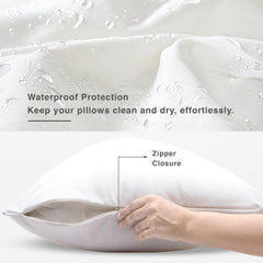 Premium Waterproof Cotton Pillow Protector With Zipper