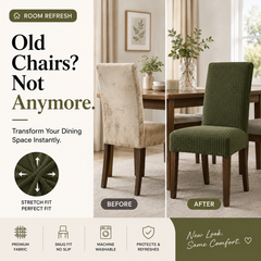 Stretchable Velvet Dining Chair Covers