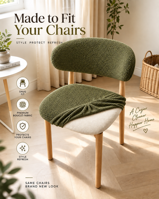 Curved Shaped Dining Chair Covers - 2 PCs
