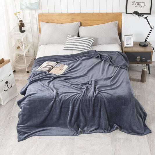 Super Soft Dyed Fleece Blanket - Grey