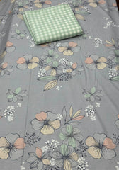 Pure Cotton Fitted Sheet Set - Mint Bloom