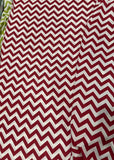 ZigZag Chevron Fitted Sheet Set - Red