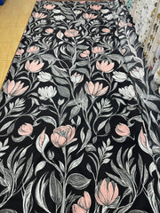 Pure Cotton Fitted Sheet Set - Moonlit Flora