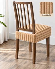 Premium Ultrasoft Faux Fur Striped Dining Seat Cover