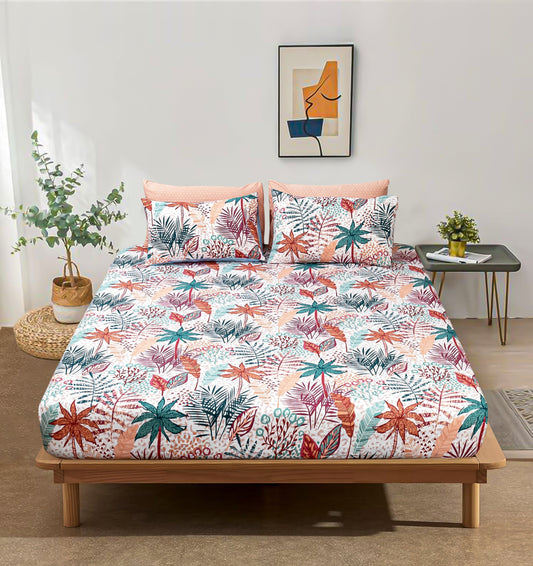 Pure Cotton Fitted Sheet Set - Tropical Island