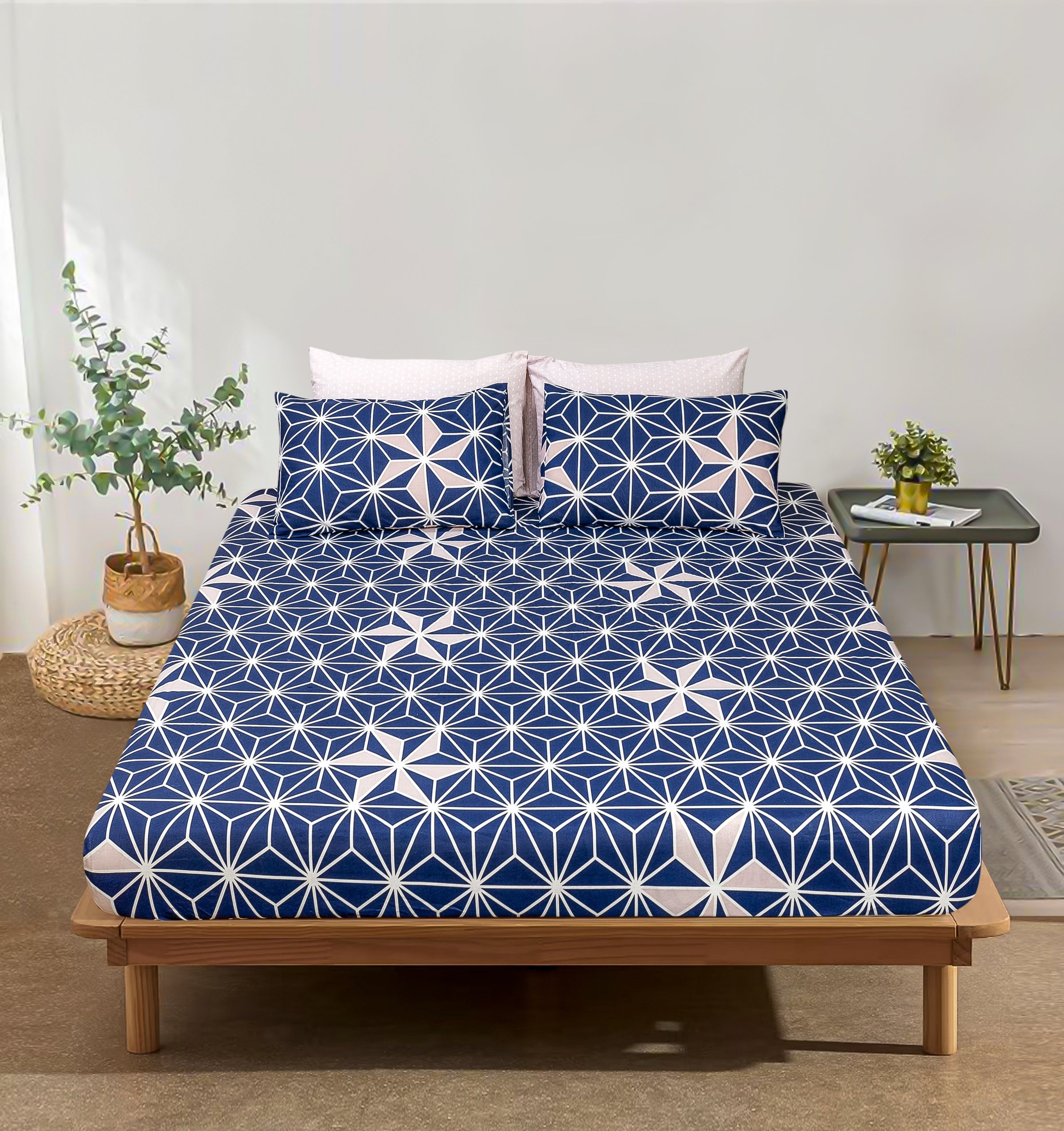 Pure Cotton Fitted Sheet Set - Tache Star