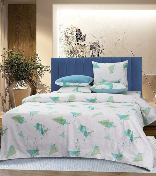 Pure Cotton Bed Sheet Set - Seaglass