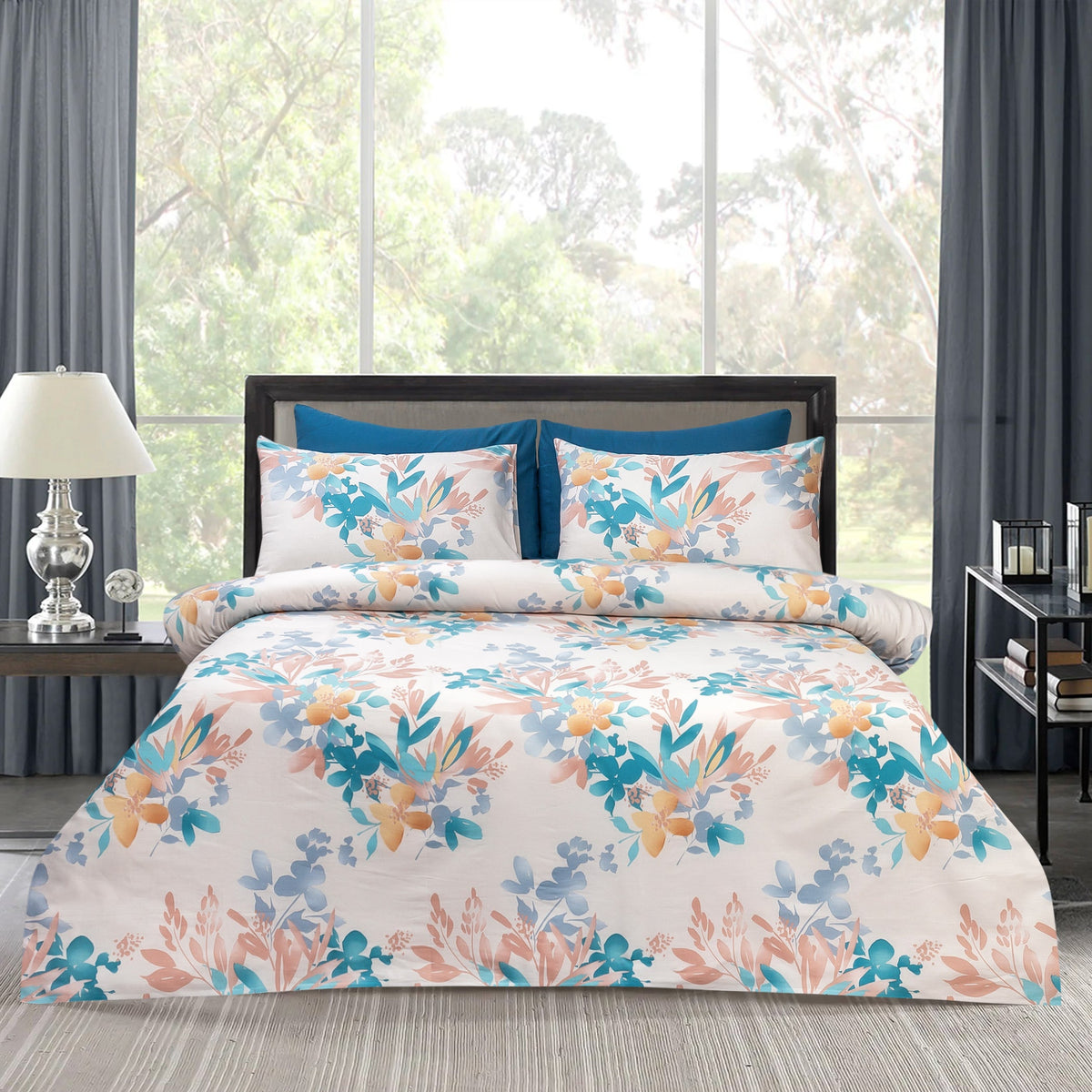 Pure Cotton Bed Sheet Set - Floral Grace