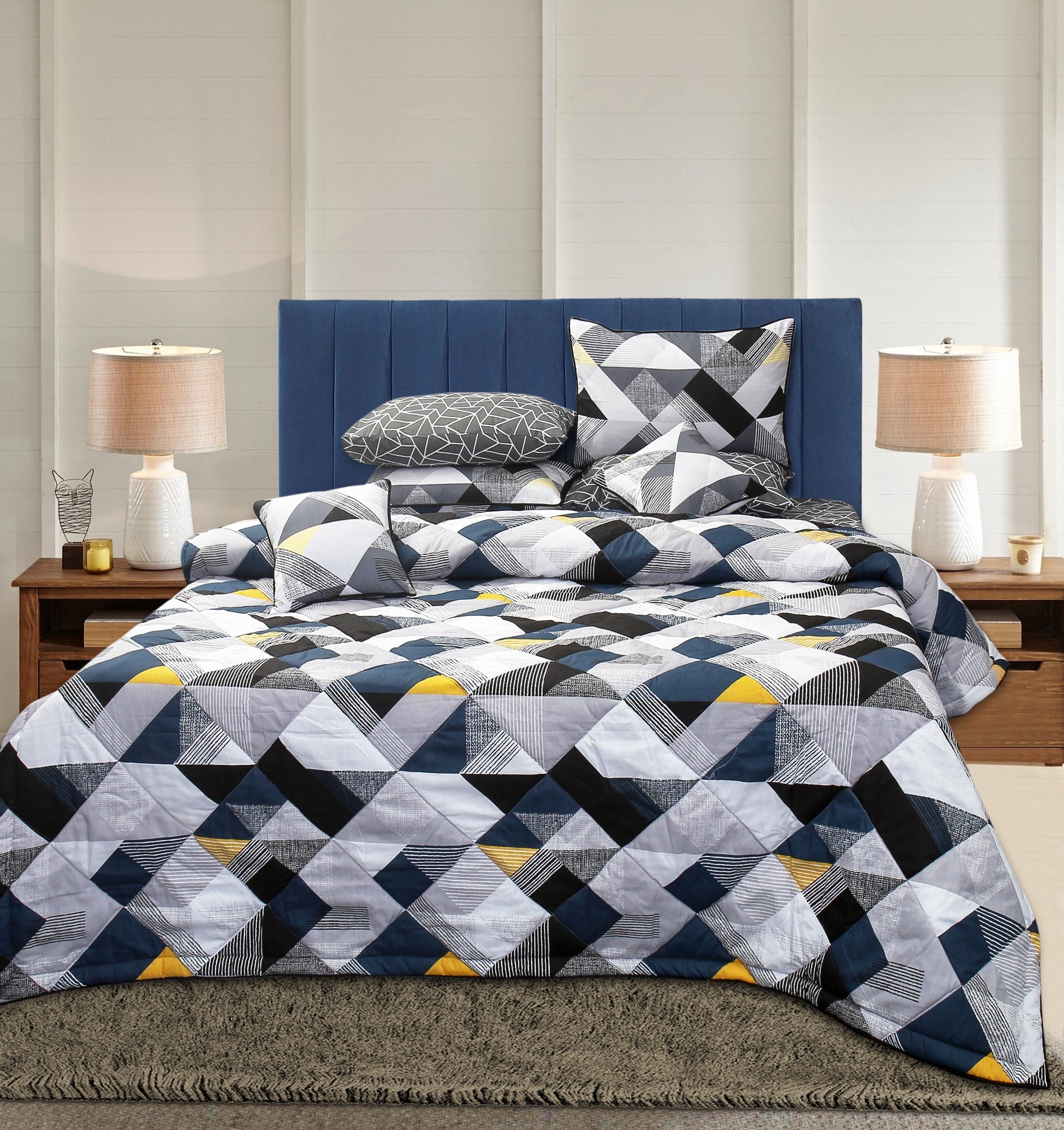 Pure Cotton Bed Sheet Set - Trinity