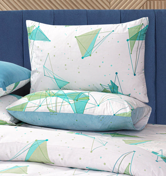 Pure Cotton Bed Sheet Set - Seaglass