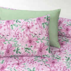 Pure Cotton Bed Sheet Set - Blush Green