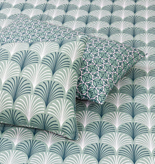 Pure Cotton Fitted Sheet Set - Splatter Green