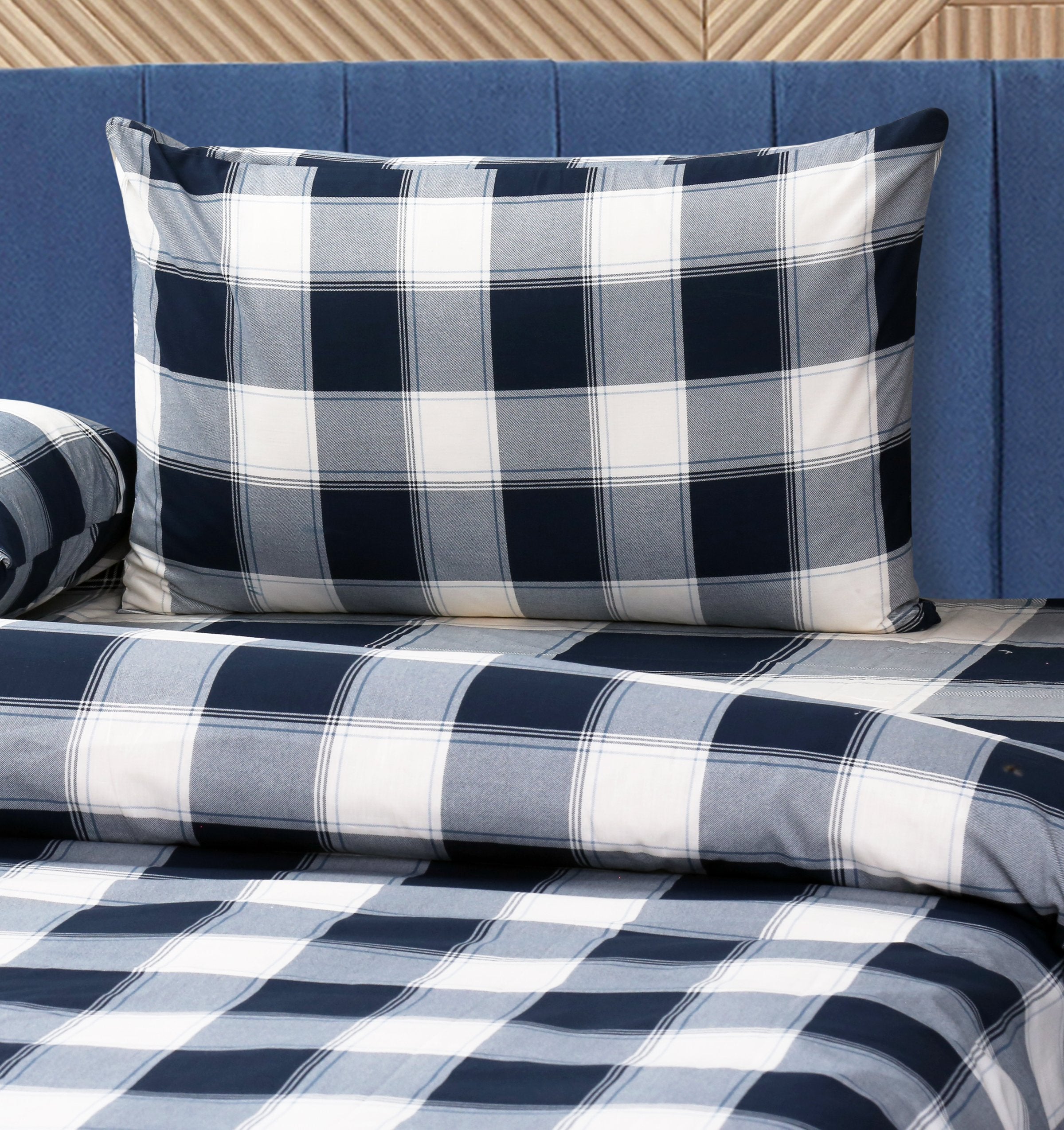 Pure Cotton Bed Sheet Set - Checks