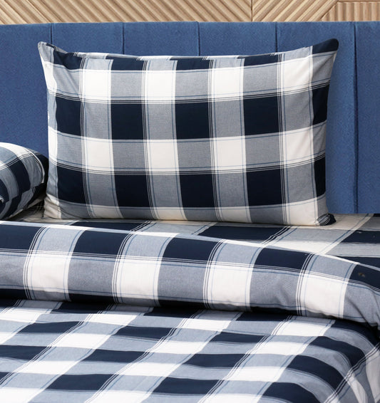 Pure Cotton Bed Sheet Set - Checks