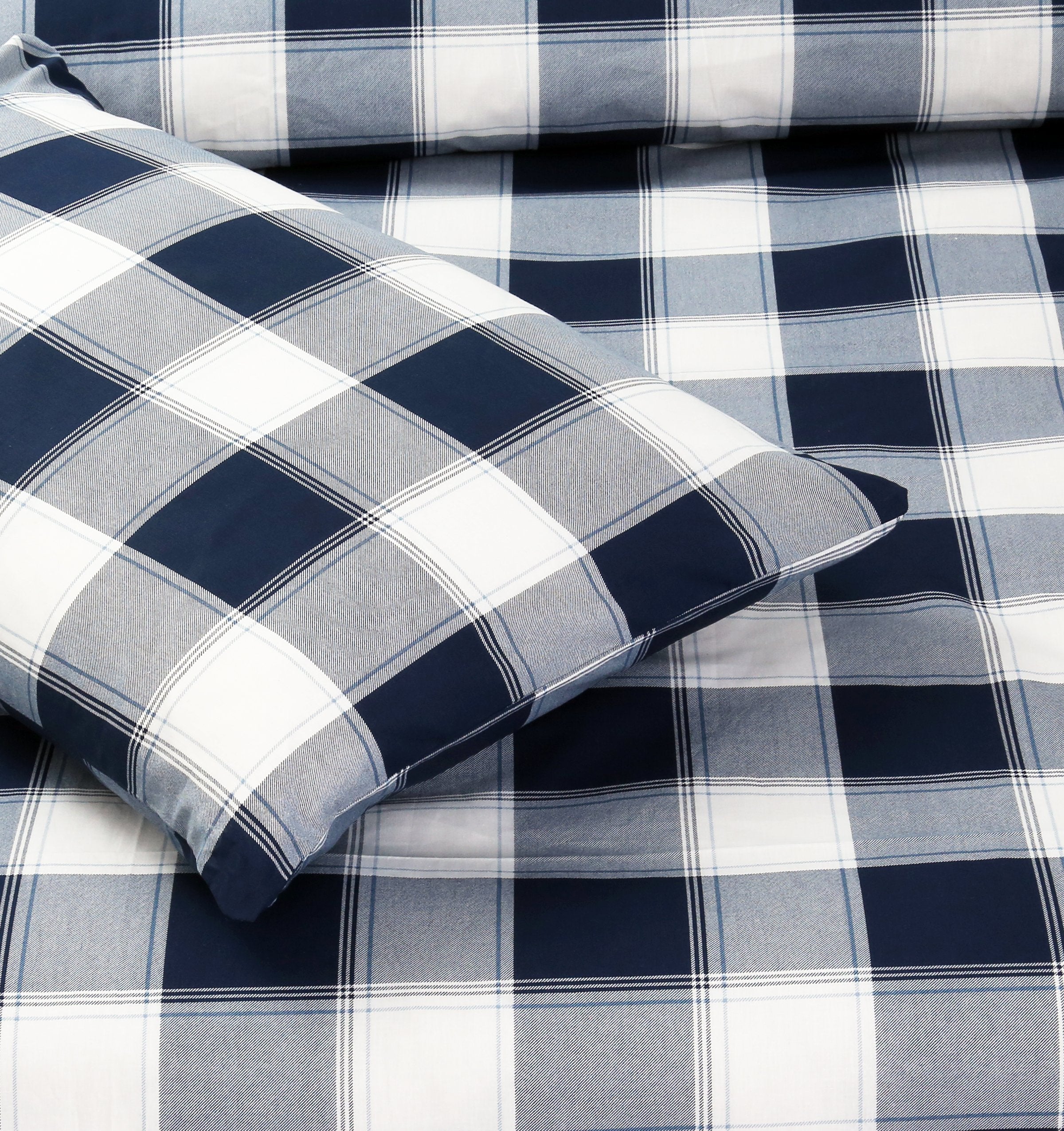 Pure Cotton Bed Sheet Set - Checks