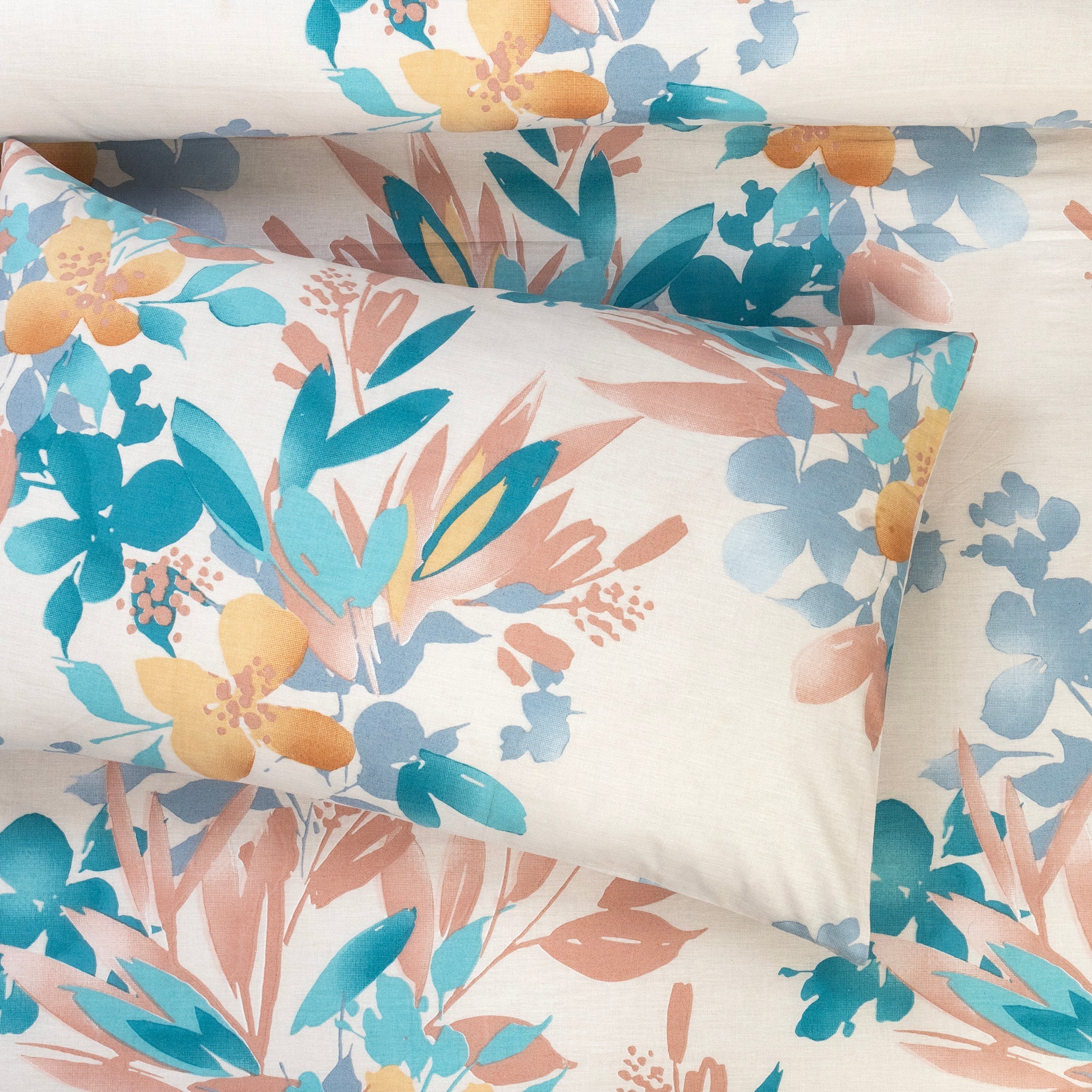 Pure Cotton Bed Sheet Set - Floral Grace