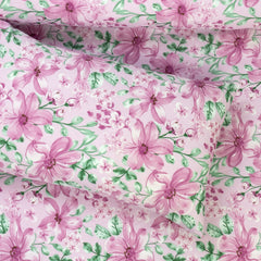 Pure Cotton Bed Sheet Set - Blush Green
