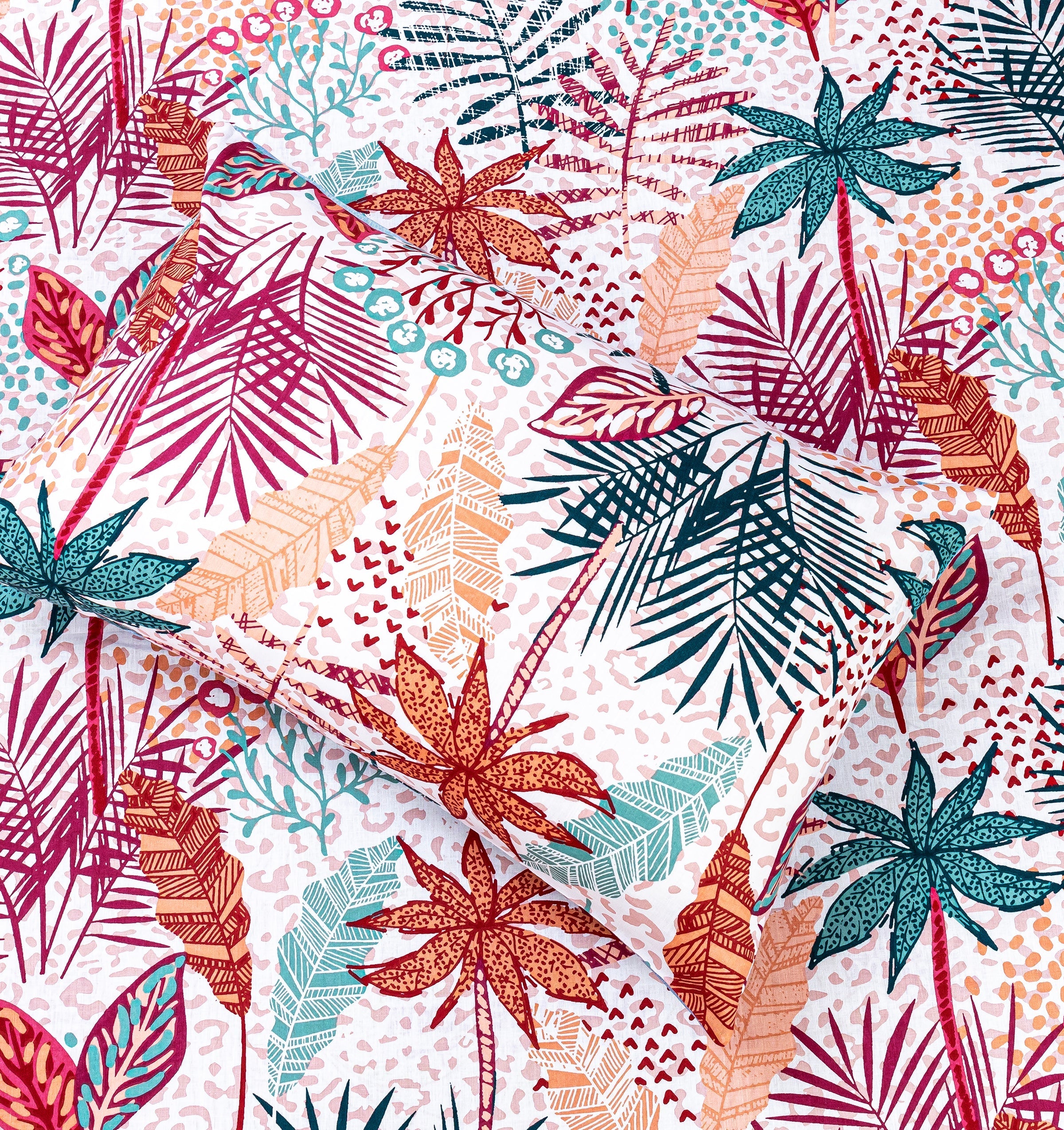 Pure Cotton Fitted Sheet Set - Tropical Island