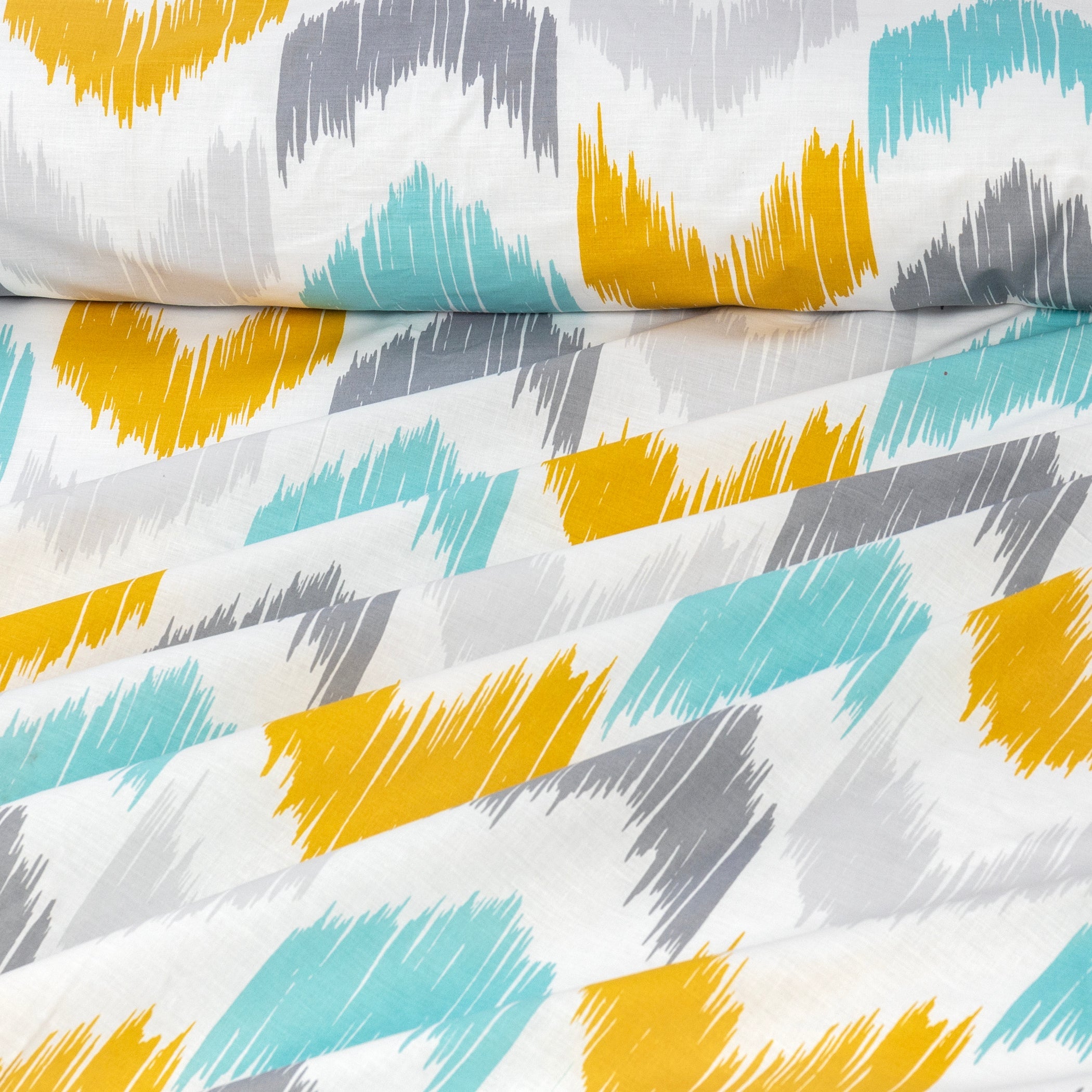 6 PCs Reversible Cotton Duvet Cover Set - Vibrance