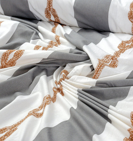 Pure Cotton Bed Sheet Set - Ropes