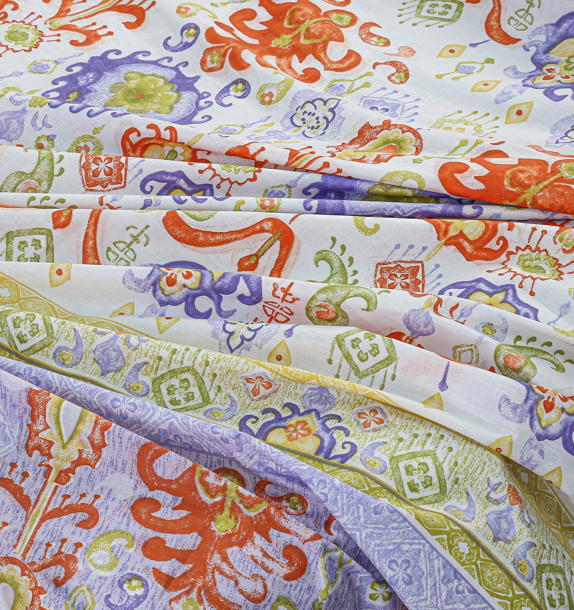 Pure Cotton Bed Sheet Set - Abstract Paisley