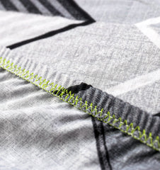 Pure Cotton Fitted Sheet Set - Chevron Grey
