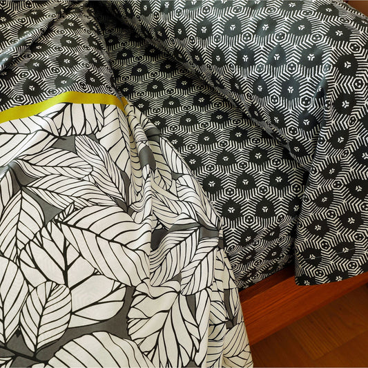Pure Cotton Bed Sheet Set - Spicy Leaves