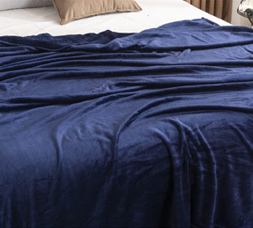 Super Soft Dyed Fleece Blanket - Dark Blue