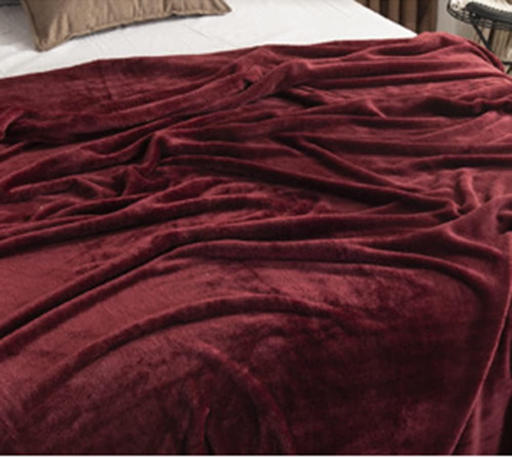 Super Soft Dyed Fleece Blanket - Deep Red