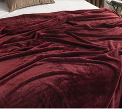 Super Soft Dyed Fleece Blanket - Deep Red