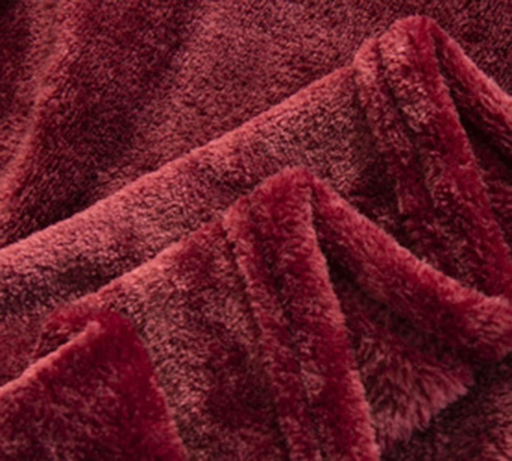 Super Soft Dyed Fleece Blanket - Deep Red