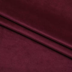 2 PCs Stainless Ring Eyelet Velvet Curtains With Velcro Belts - Maroon