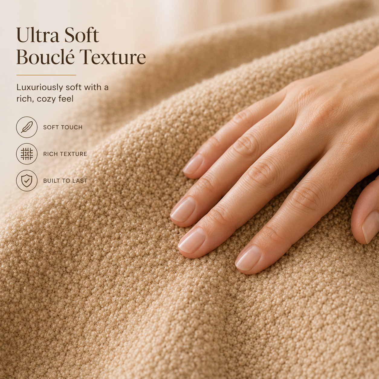 Premium Bouclé Dining Seat Covers