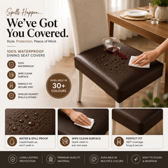 Waterproof Faux Leather Dining Seat Covers.