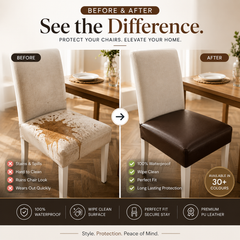 Waterproof Faux Leather Dining Seat Covers.