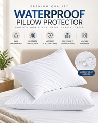 Premium Waterproof Cotton Pillow Protector With Zipper