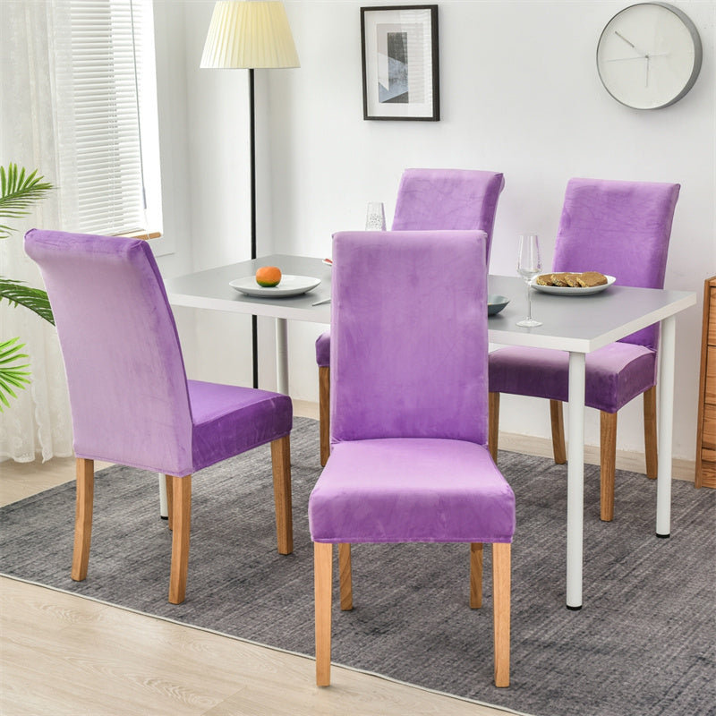 Stretchable Velvet Dining Chair Covers