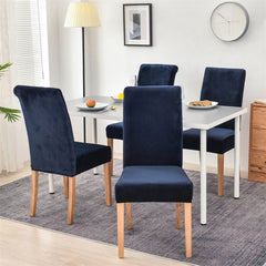 Stretchable Velvet Dining Chair Covers