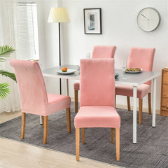 Stretchable Velvet Dining Chair Covers