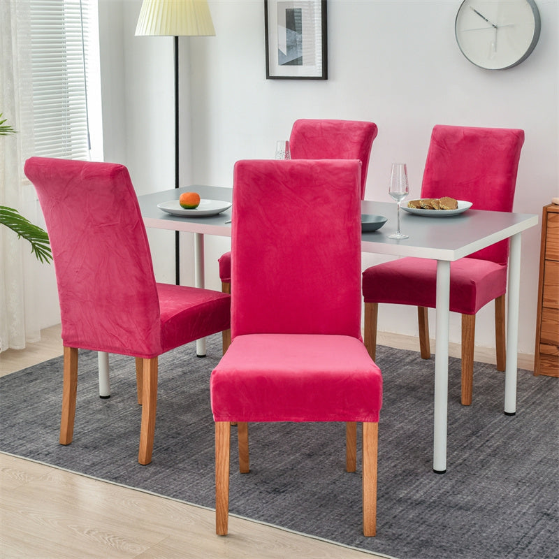 Stretchable Velvet Dining Chair Covers