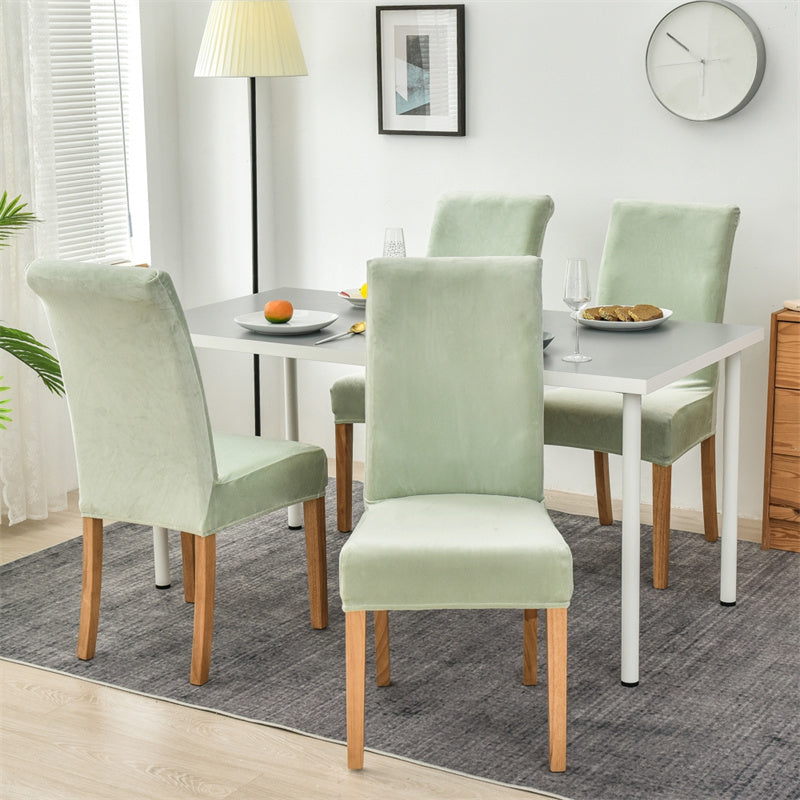 Stretchable Velvet Dining Chair Covers