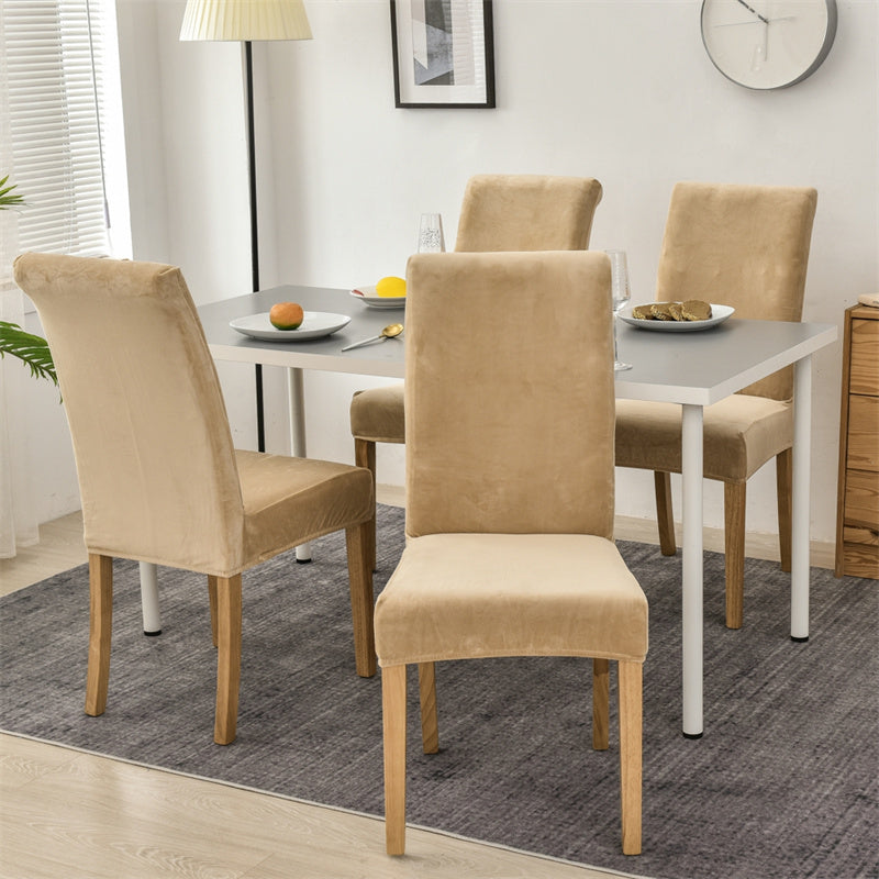 Stretchable Velvet Dining Chair Covers