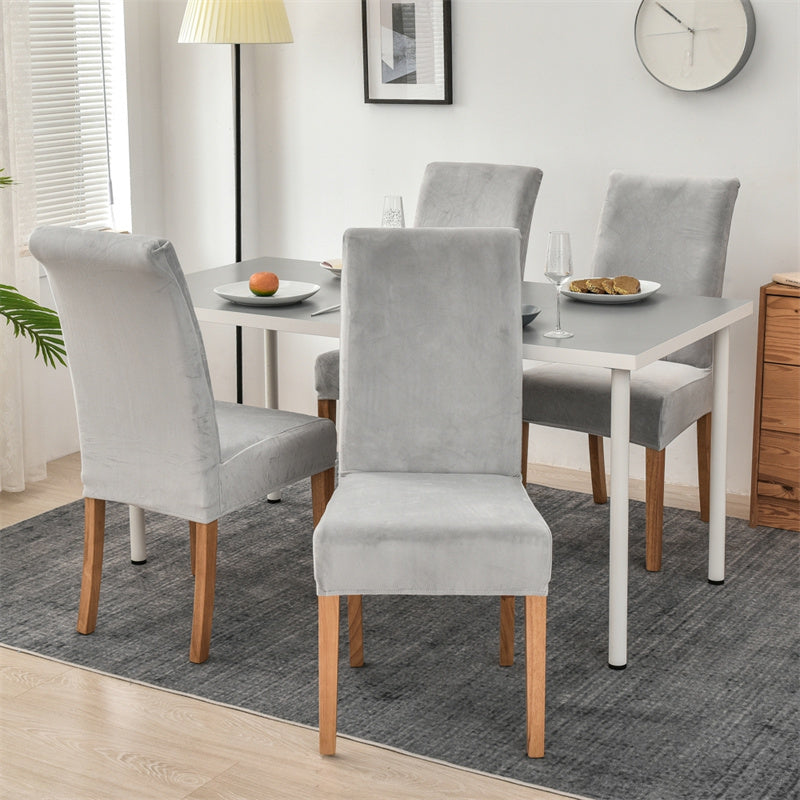 Stretchable Velvet Dining Chair Covers