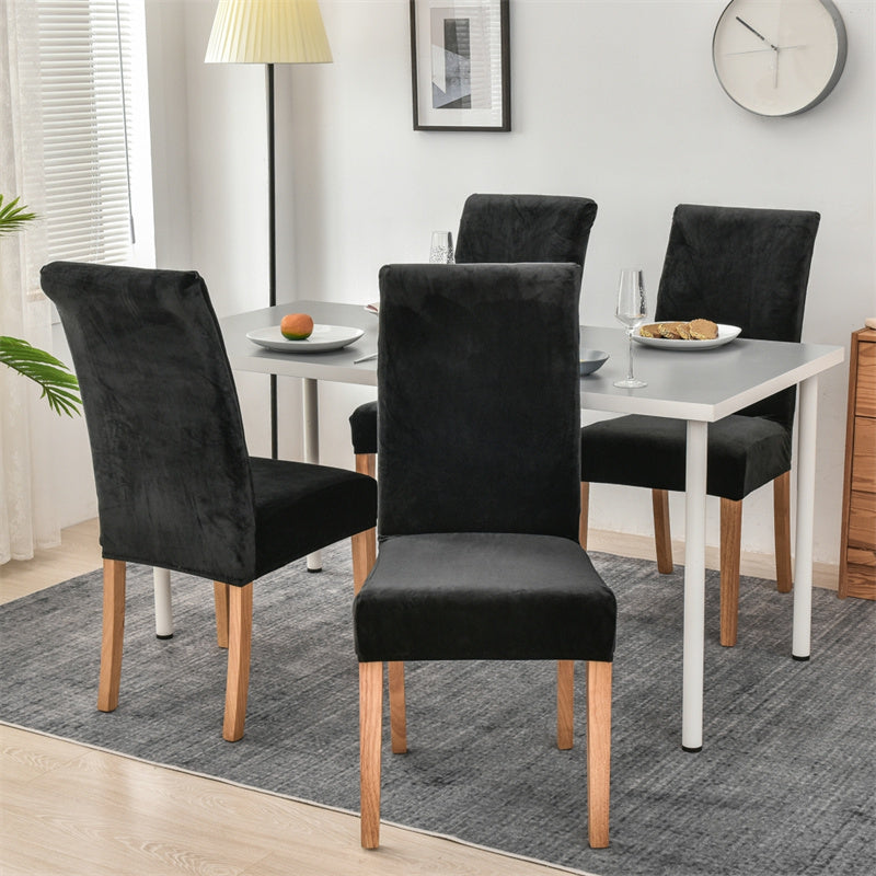 Stretchable Velvet Dining Chair Covers