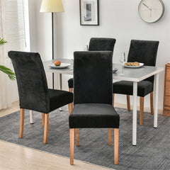 Stretchable Velvet Dining Chair Covers