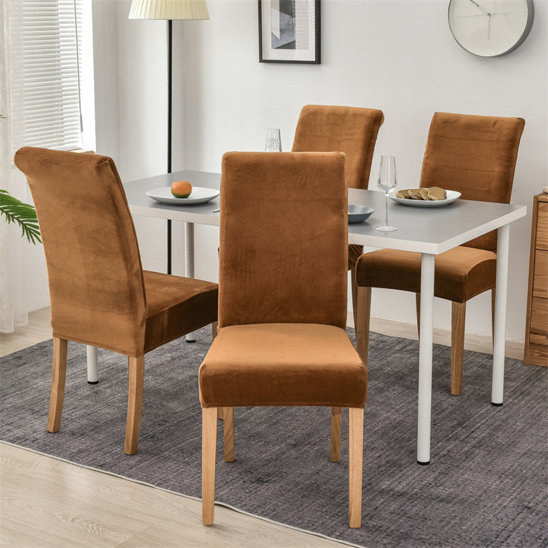 Stretchable Velvet Dining Chair Covers