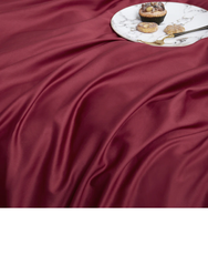 4 Pillows Cotton Sateen Bed Sheet - Maroon